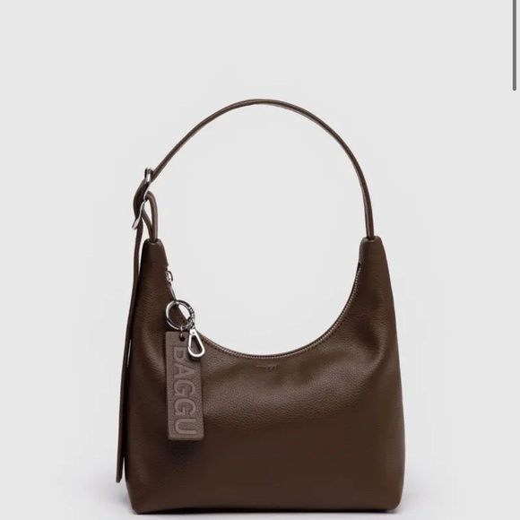 Baggu Brown Mini Recyled Leather Shoulder Bag - Picture 1 of 15